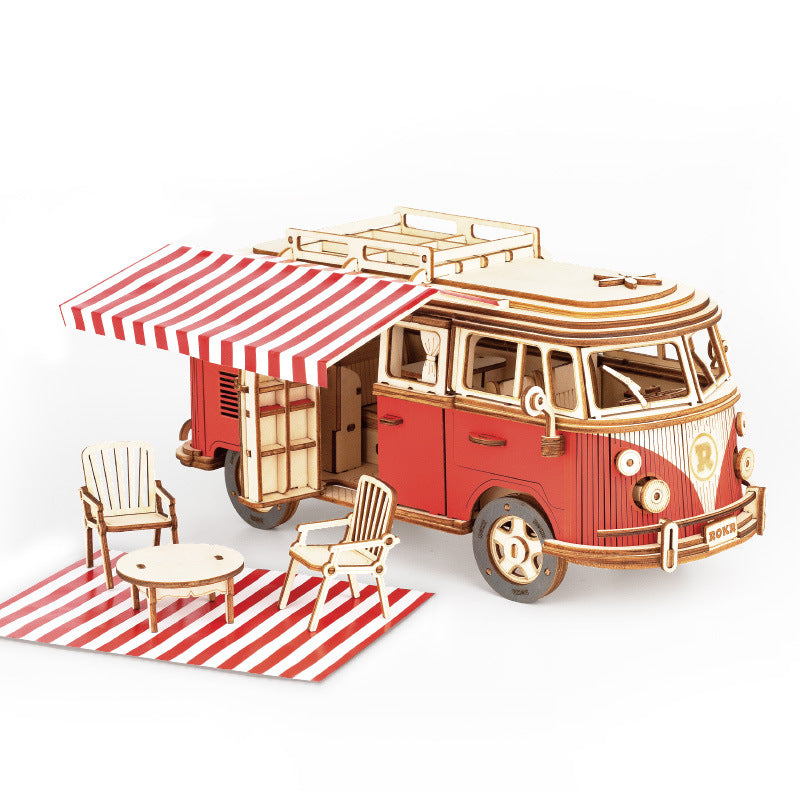 3D Camper Van Block Wooden Puzzle - zipzapproducts