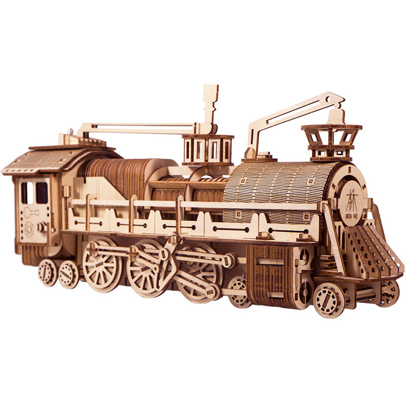 Wooden Locomotive Steam Train Puzzle Kit - zipzapproducts