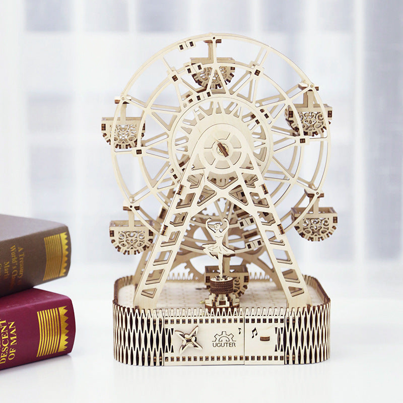 DIY Wooden Music Box Ferris Wheel Assembly Kit - zipzapproducts