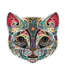 Wooden Cat Face Puzzle A3 - zipzapproducts