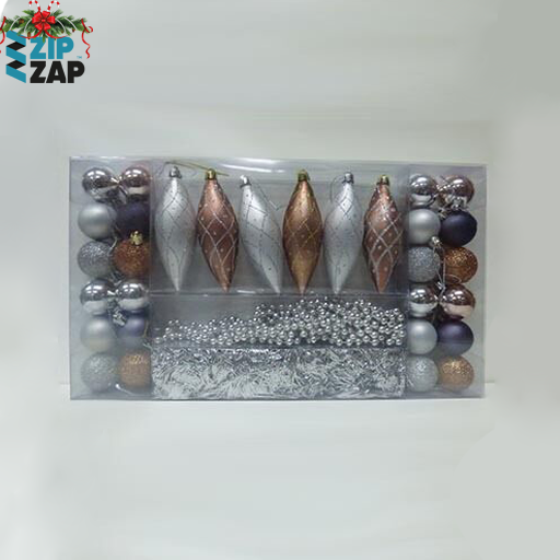 32 Piece Silver and Bronze Christmas Decorations - zipzapproducts