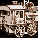 3D Wooden Mechanical Train Model - zipzapproducts