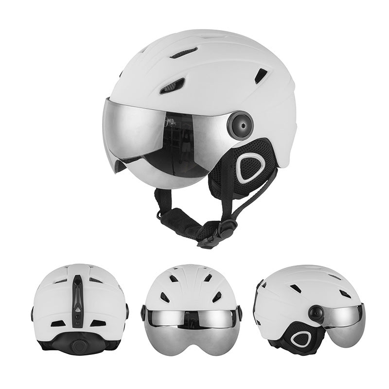 Ski Helmet With Snow Goggles - zipzapproducts