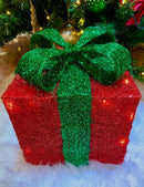 Illuminated Red & Green Christmas Gift Boxes - zipzapproducts