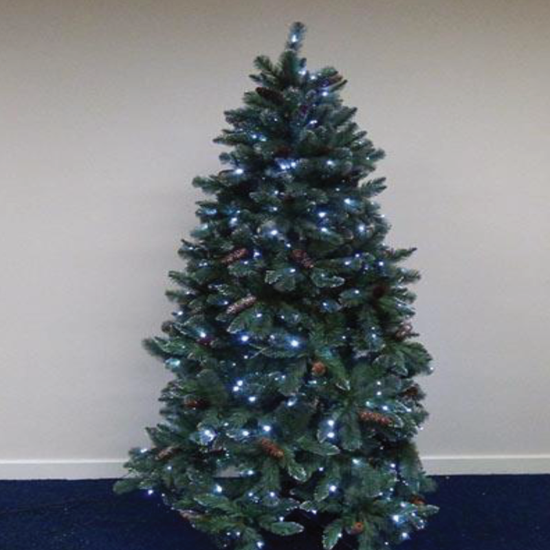 6.5ft Pre-Lit Pine Style Glitter Tipped Christmas Tree - zipzapproducts