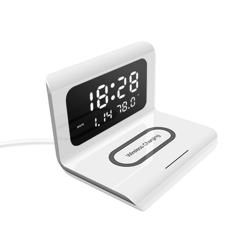 3-in-1 Wireless Charger Alarm Clock - zipzapproducts