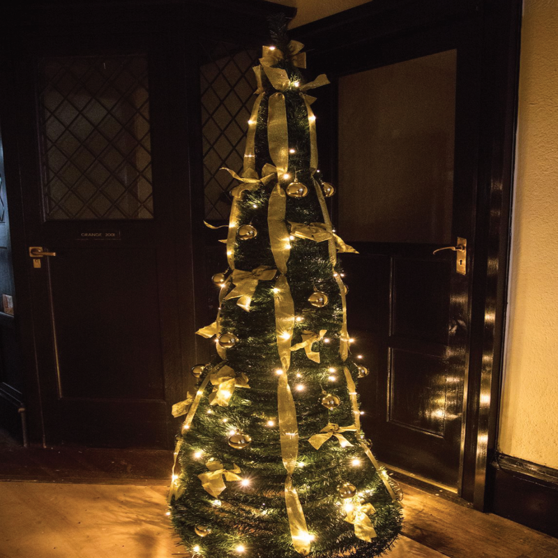 6ft Green and Gold Pre-lit Popup Christmas tree - zipzapproducts