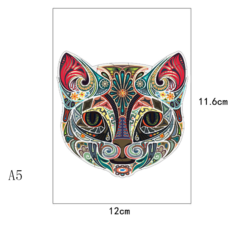 Wooden Cat Face Puzzle A5 - zipzapproducts