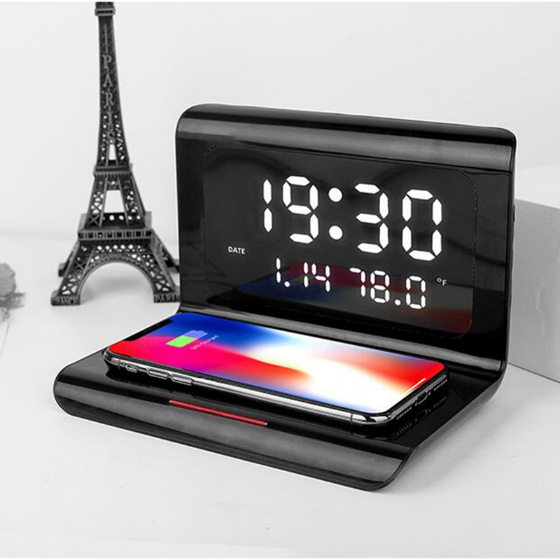 3-in-1 Wireless Charger Alarm Clock - zipzapproducts