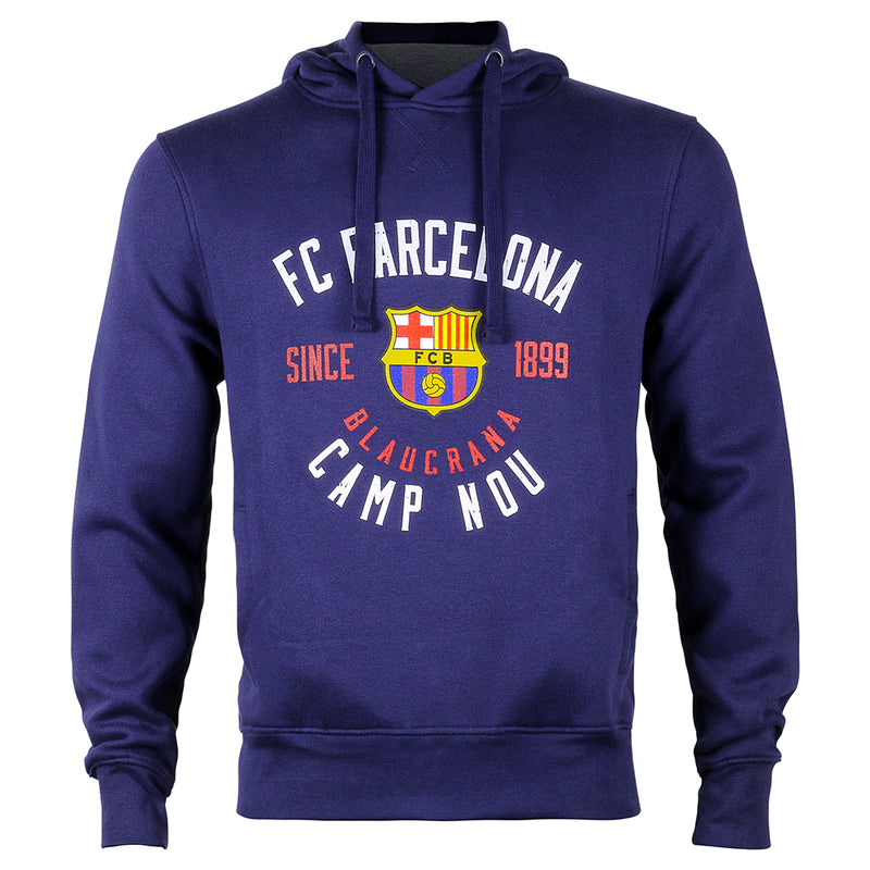 FC Barcelona Hooded Sweatshirt Navy Blue - zipzapproducts