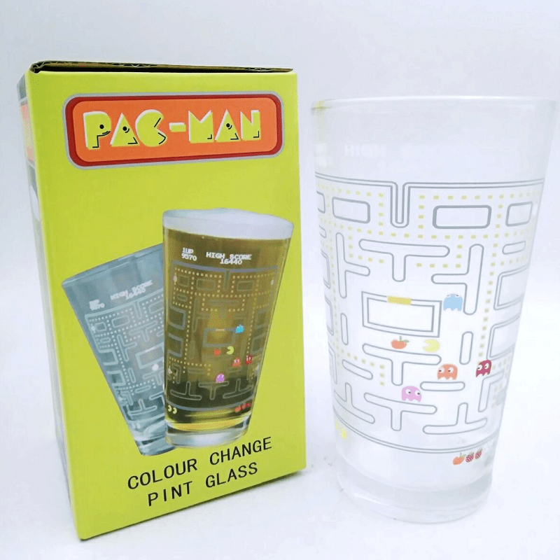 Pac-Man & Game Boy Colour Changing Pint Glass - zipzapproducts