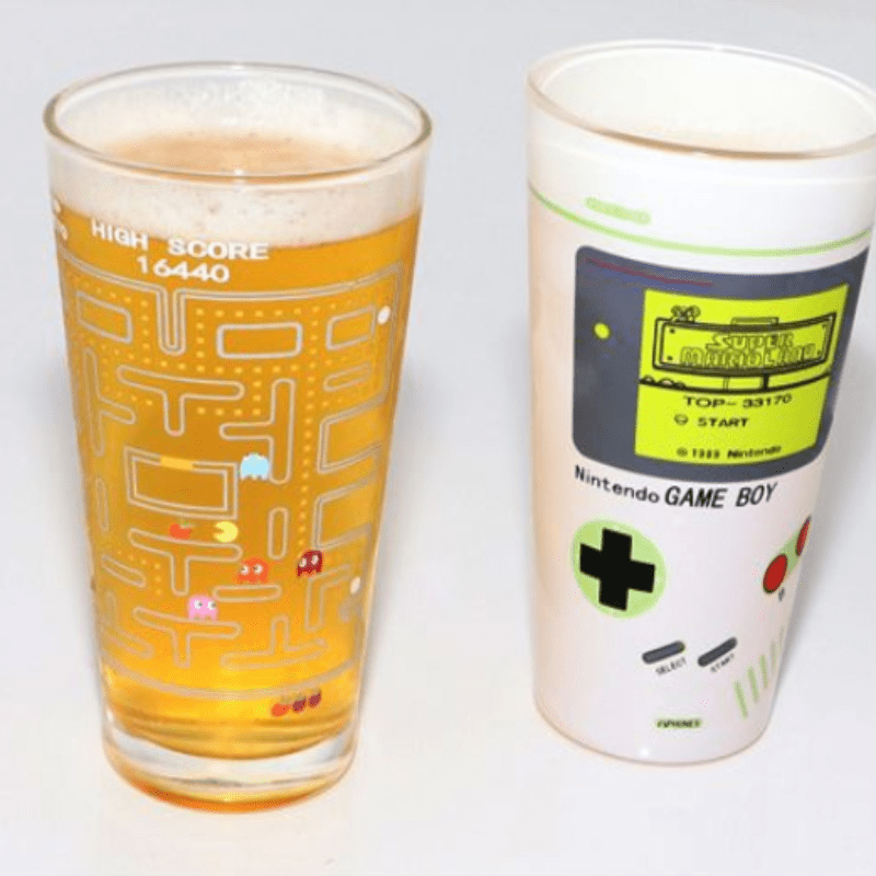 Pac-Man & Game Boy Colour Changing Pint Glass - zipzapproducts