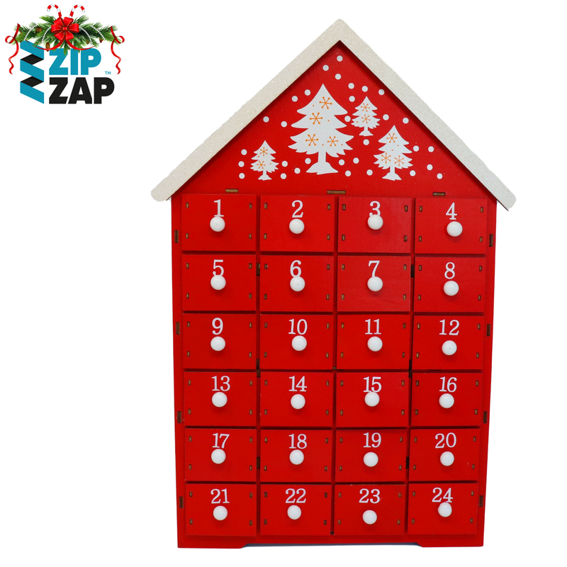 Red Wooden Advent - zipzapproducts