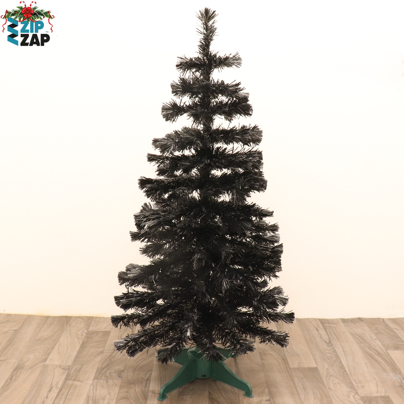 Fibre Optic Black Christmas Tree - zipzapproducts