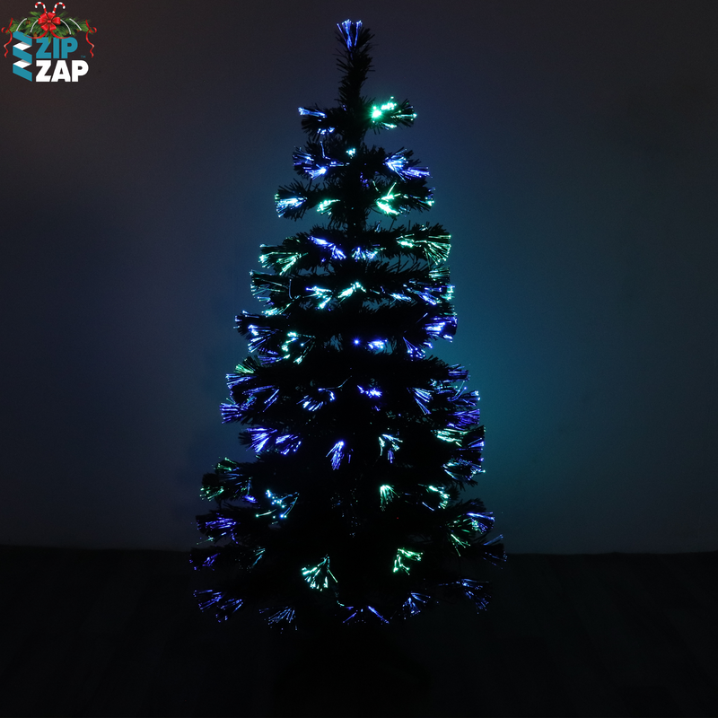 Fibre Optic Black Christmas Tree - zipzapproducts