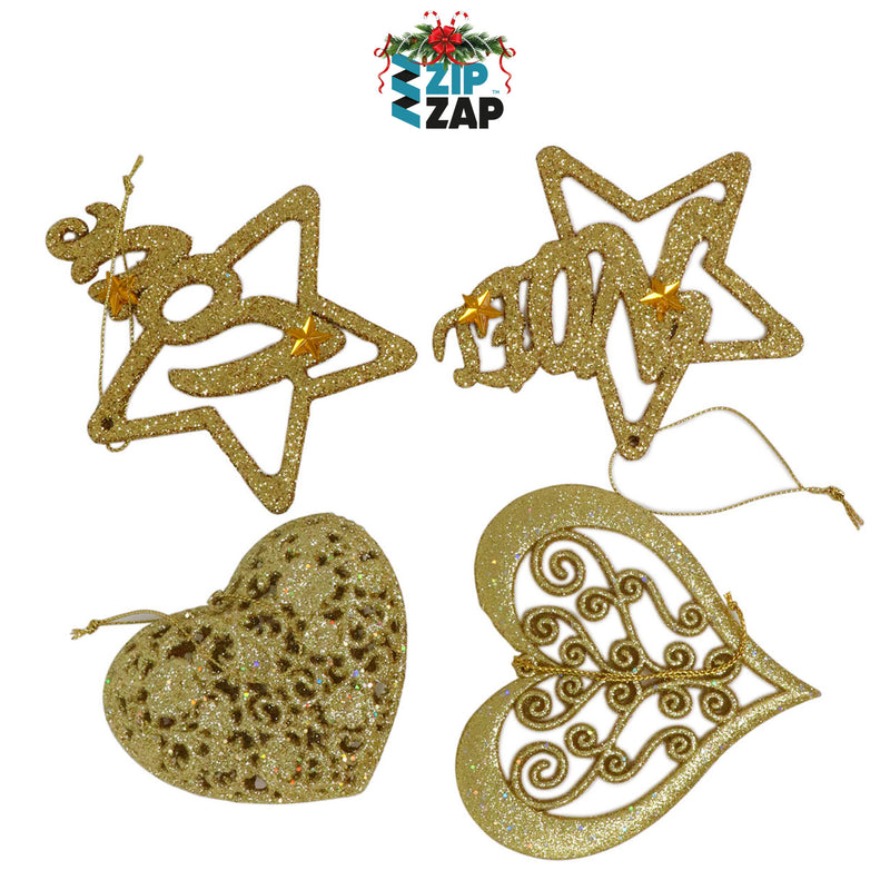 Gold Glitter Decorations - zipzapproducts