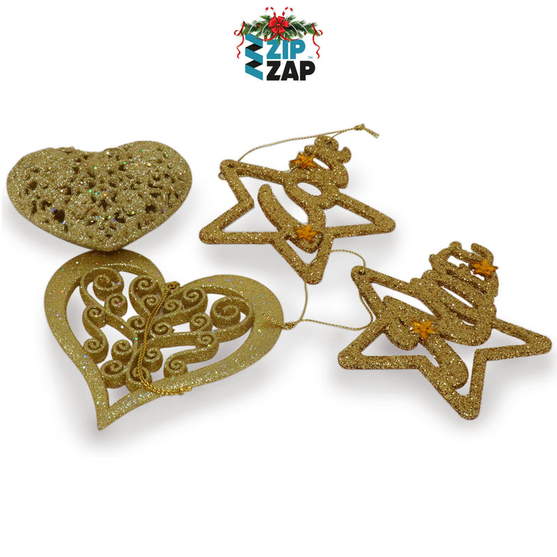 Gold Glitter Decorations - zipzapproducts