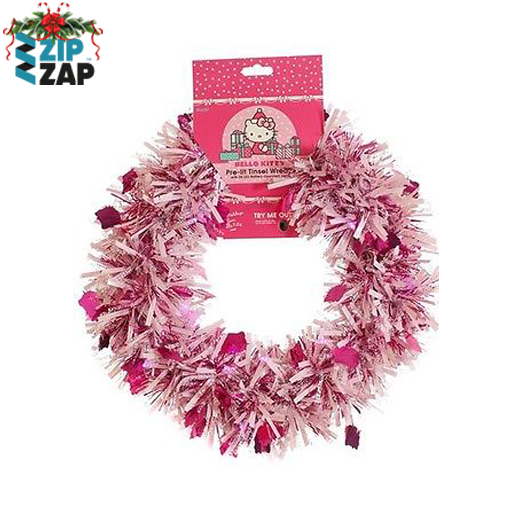 Hello Kitty Christmas Tinsel Wreath - zipzapproducts