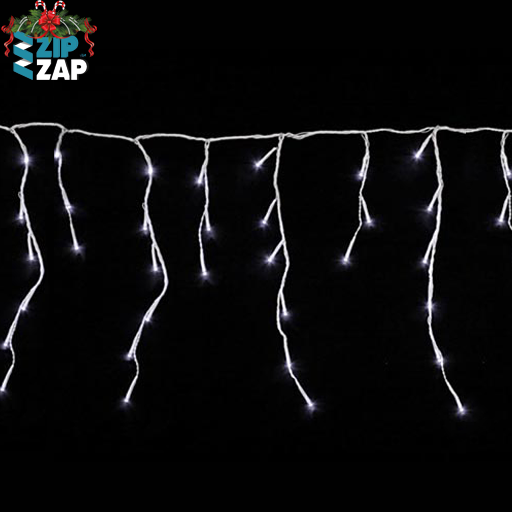 240 Outdoor White LED Icicle Christmas Lights - zipzapproducts