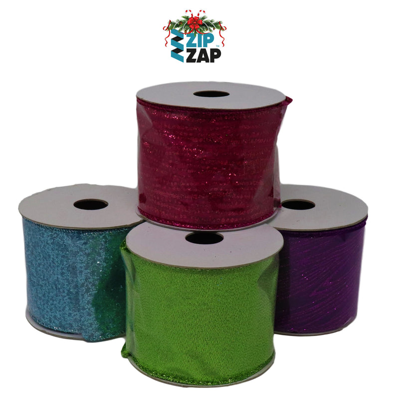 Red/Green/Blue/Purple  Organza Ribbon - zipzapproducts