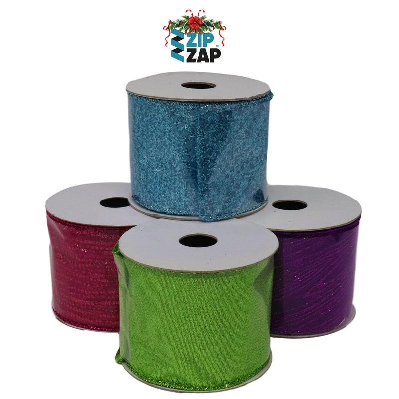 Red/Green/Blue/Purple  Organza Ribbon - zipzapproducts