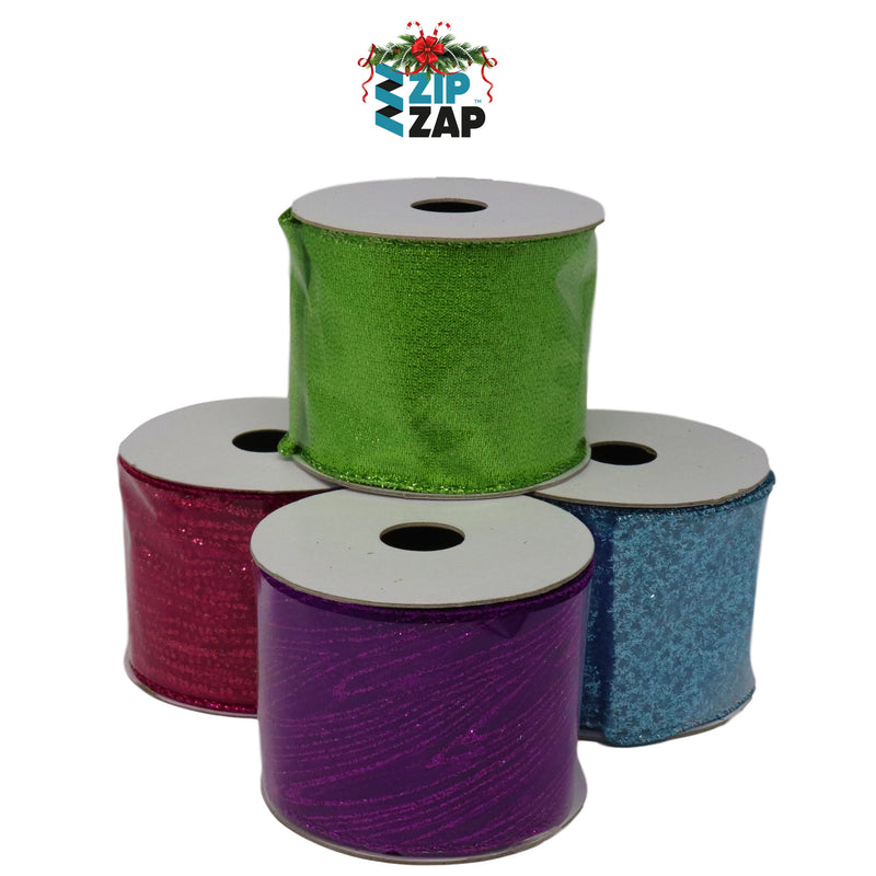 Red/Green/Blue/Purple  Organza Ribbon - zipzapproducts