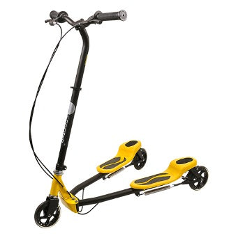 Yellow Black Scissor Scooter Style Y1200 Dual Brakes - zipzapproducts