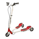 Red White Scissor Scooter Style Y1200. Dual Brakes. - zipzapproducts