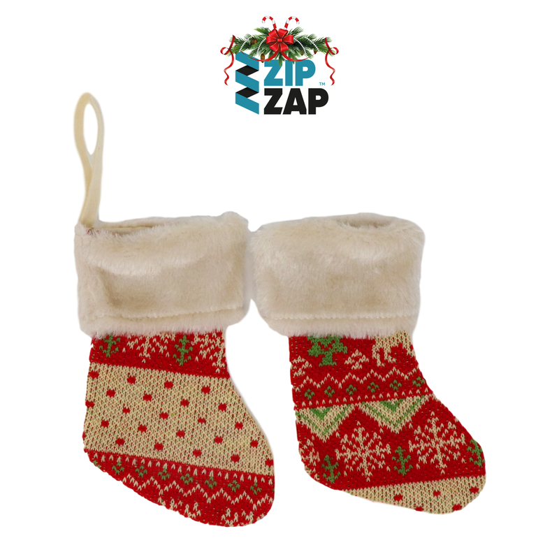 Fabric Hanging Stocking - zipzapproducts