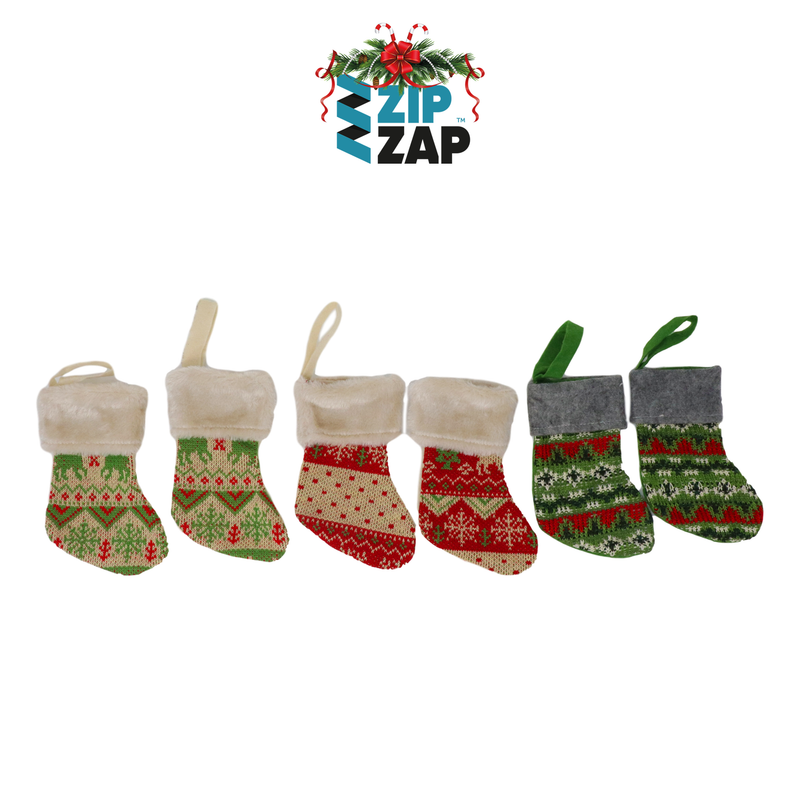 Fabric Hanging Stocking - zipzapproducts