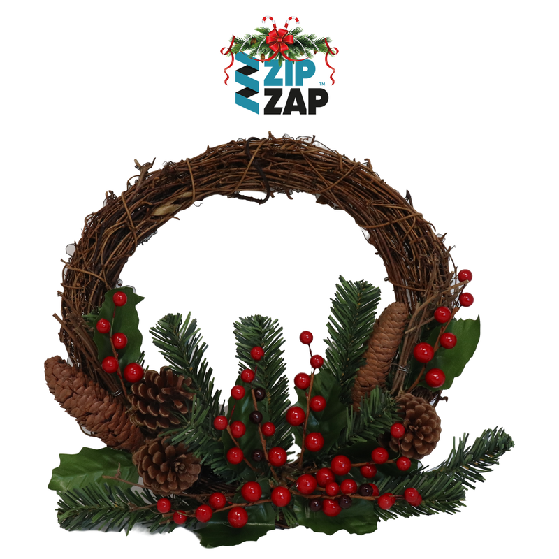 12 inch Wooden Wreath For Christmas - zipzapproducts